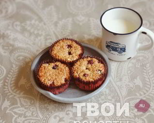 Овсяные кексы с клюквой