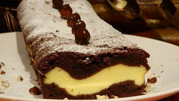 Рецепт Шоколадна-творожного кекс