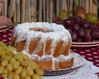 Винный кекс с виноградом