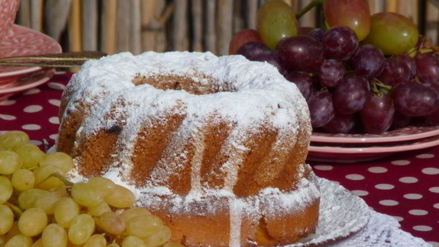 Рецепт винного кекса с виноградом