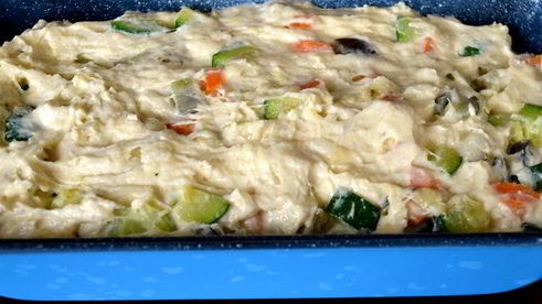 закусочный кекс с овощами