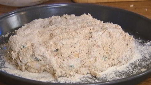 домашний хлеб с пармезаном и тимьяном