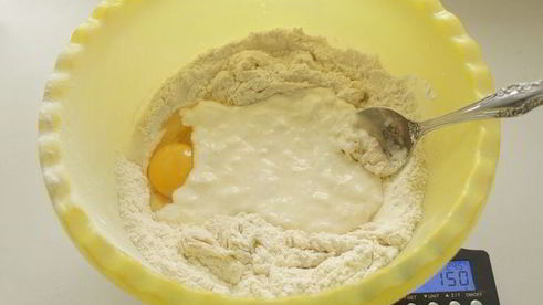 хлеб из смешанной муки на йогурте