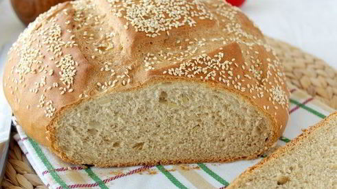 хлеб из смешанной муки на йогурте