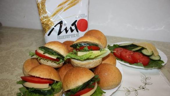 Рецепт Хлебцев с отрубями для гамбургеров и сэндвичей