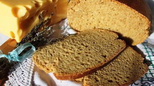 пшенично-ржаной хлеб с картофелем и сыром