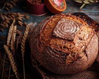 Цельнозерновой хлеб на закваске с семенами льна