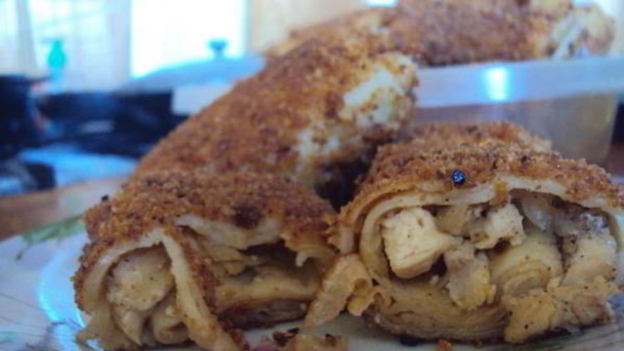 Рецепт конвертиков с капустой и куриным филе