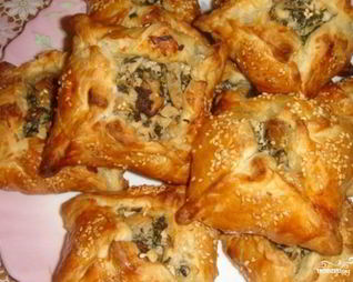 Конвертики с курицей и грибами
