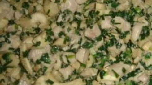 конвертики с курицей и грибами