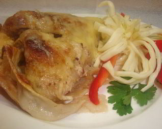 Курица на лаваше