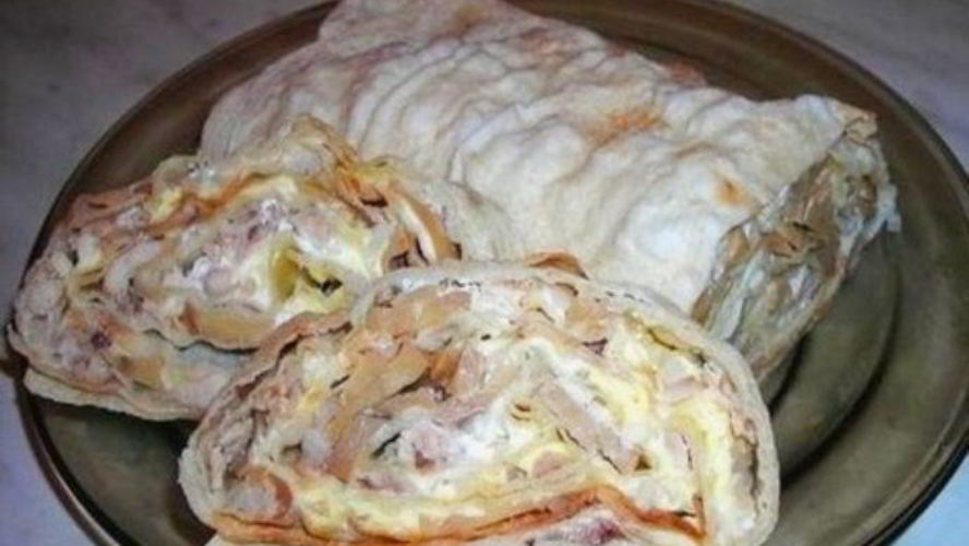 Рецепт лаваша с грибами и курицей