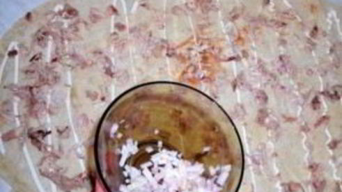 лаваш с грибами и курицей