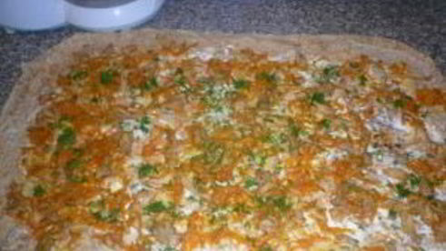 лаваш с курицей и морковкой
