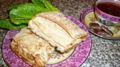 лаваш с курицей и морковкой