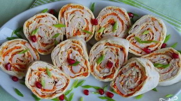 Рецепт Лаваша с курицей и морковью