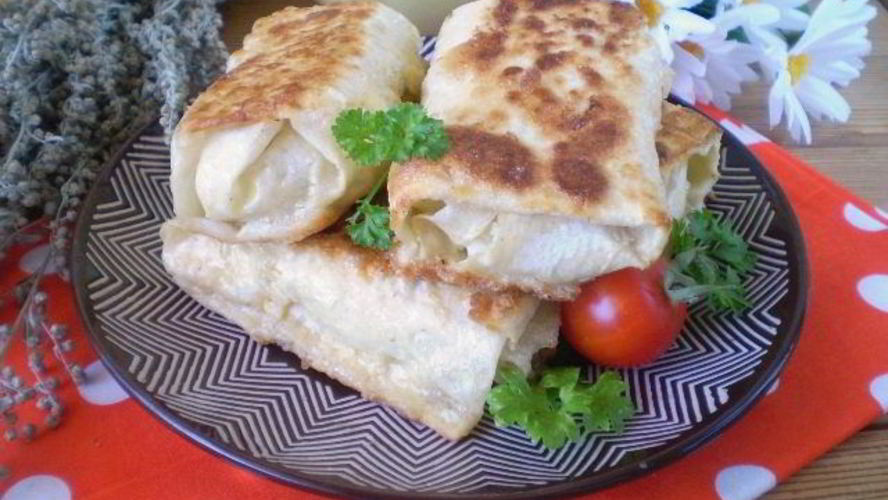 Рецепт лаваша с рисом и яйцом