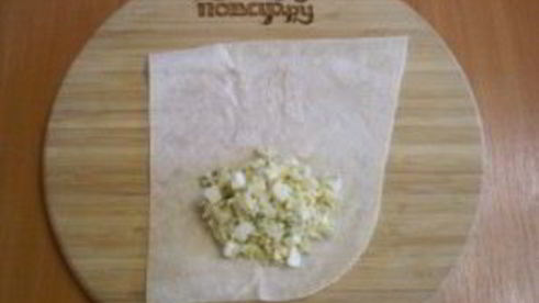 лаваш с рисом и яйцом