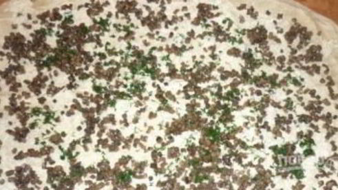 лаваш с шампиньонами и сыром