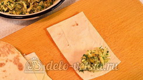 лаваш с сыром и луком