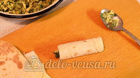 лаваш с сыром и луком