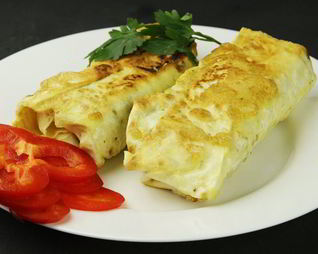 Лаваш с яйцом и луком