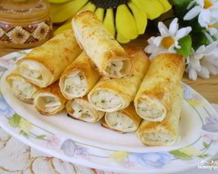 Трубочки из лаваша, запеченные в духовке