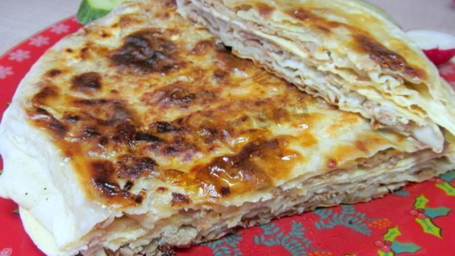 Рецепт лепешек с фаршем на сковороде