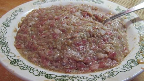 лепешки с фаршем на сковороде