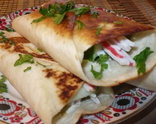 Лепешки с салатиком