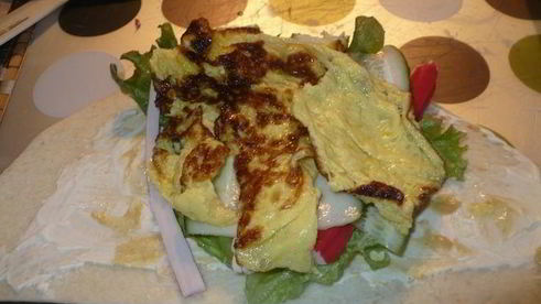 лепешки с салатиком