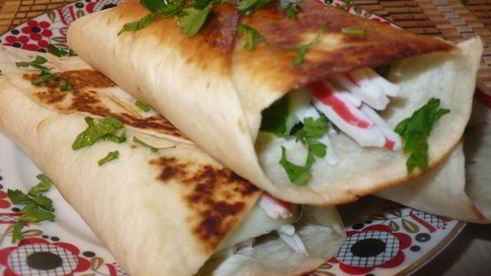 лепешки с салатиком