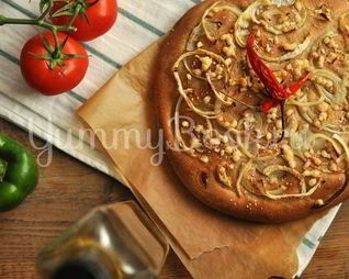 Луковая фокачча с сыром