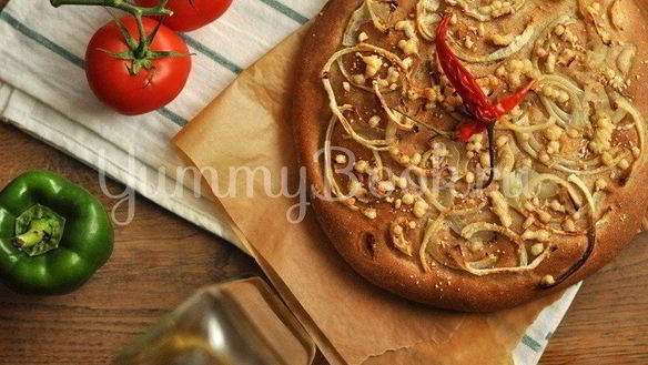Рецепт Луковой фокаччи с сыром