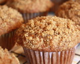 Банановые маффины со штрейзелем