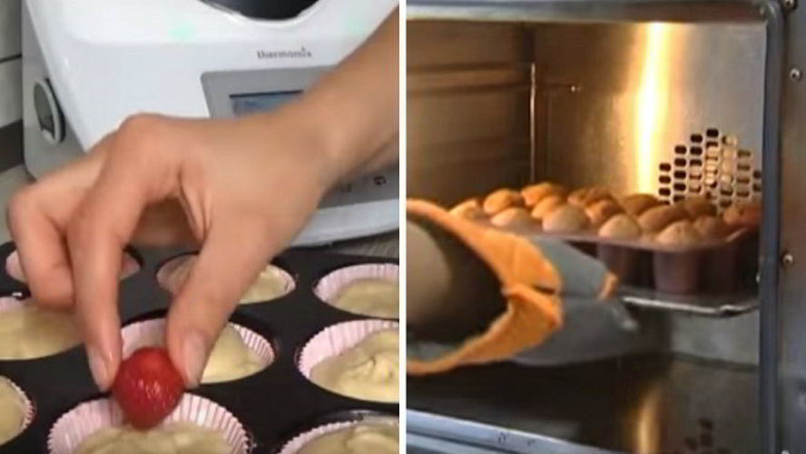 Рецепт клубничных маффинов