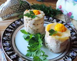 Куриные маффины с грибной начинкой