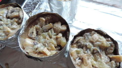 куриные маффины с грибной начинкой