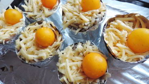 куриные маффины с грибной начинкой