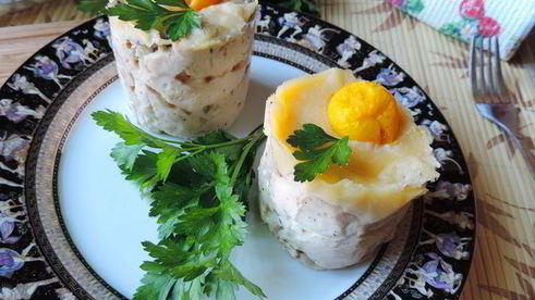 куриные маффины с грибной начинкой