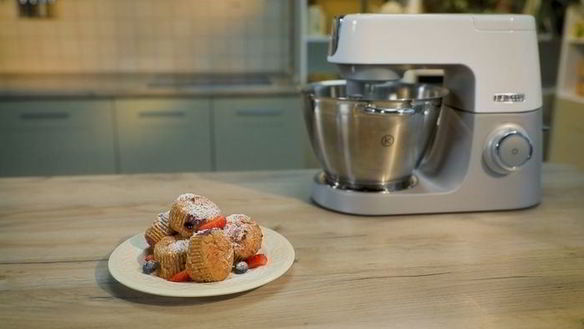 Рецепт Маффинов из гречневой муки с голубикой и малиной