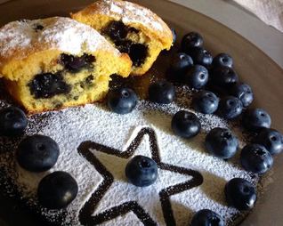 Маффины с голубикой