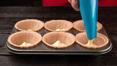 маффины с малиной и черникой