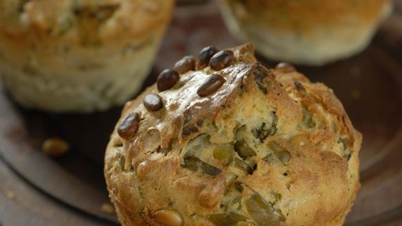 Рецепт Маффинов с щавелем и кедровыми орешками