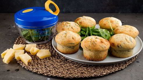 маффины с сыром и шпинатом