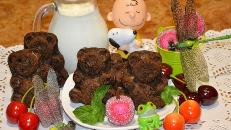 Рецепт шоколадна-банановых маффины мишка барни