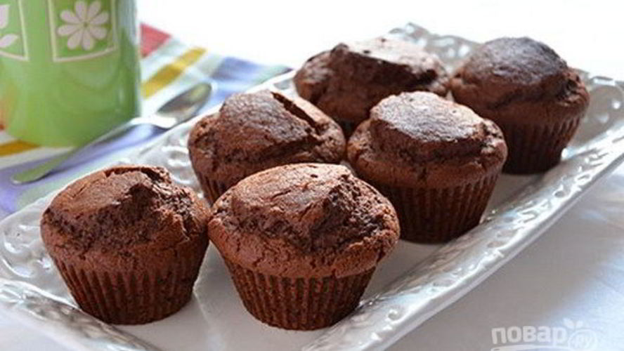 Рецепт шоколадных маффинов с какао
