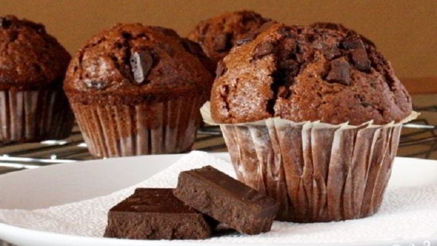 Рецепт шоколадных маффинов с шоколадной крошкой