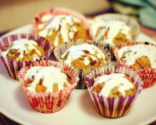 Тыквенные маффины с йогуртовым кремом