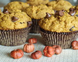 Тыквенные маффины с шоколадом